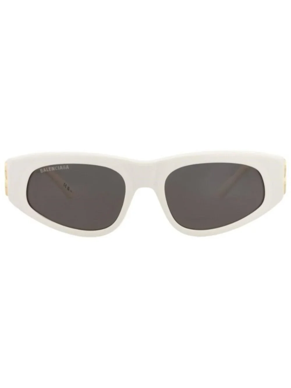 New Balenciaga Womens Cat Eye White Gold Grey Fashion Designer Sunglasses